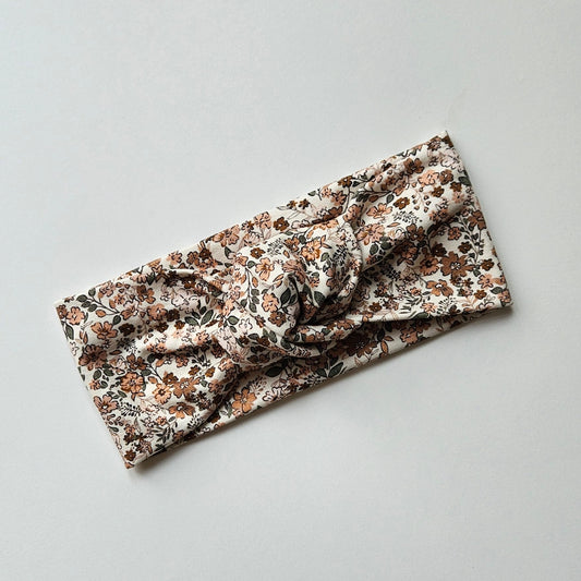 Brown little flower - knot headband