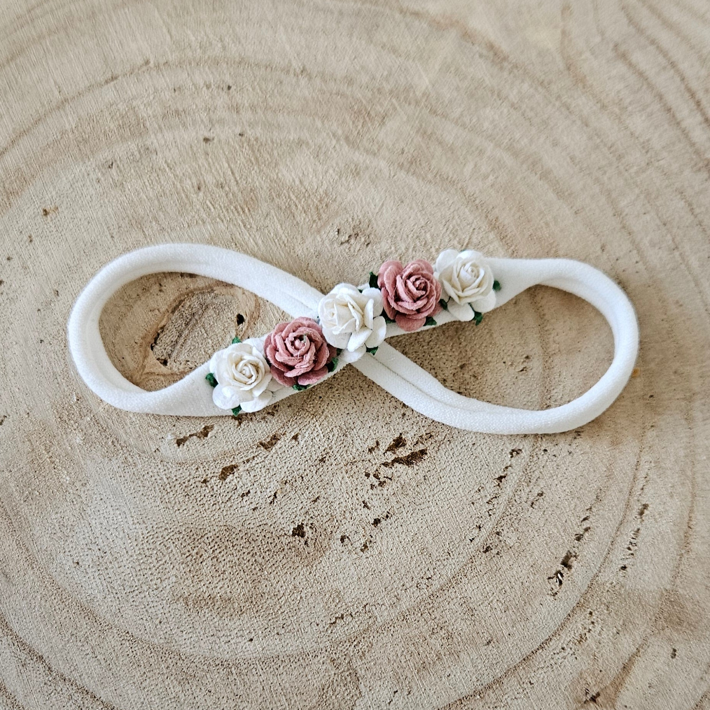 White and Dusky pink