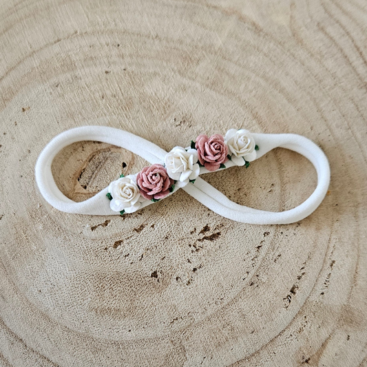 White and Dusky pink