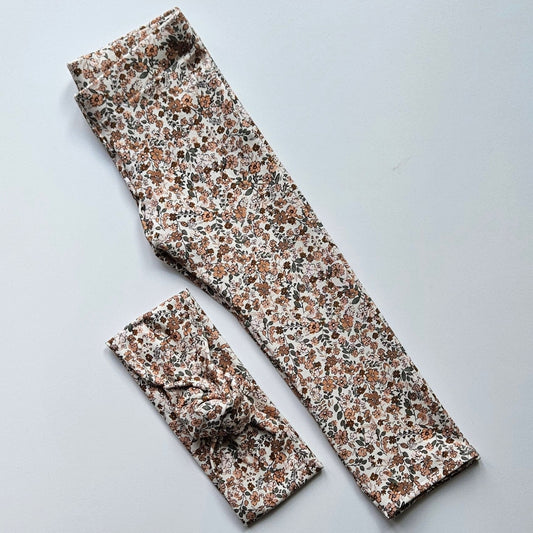 Brown little flower - Leggings