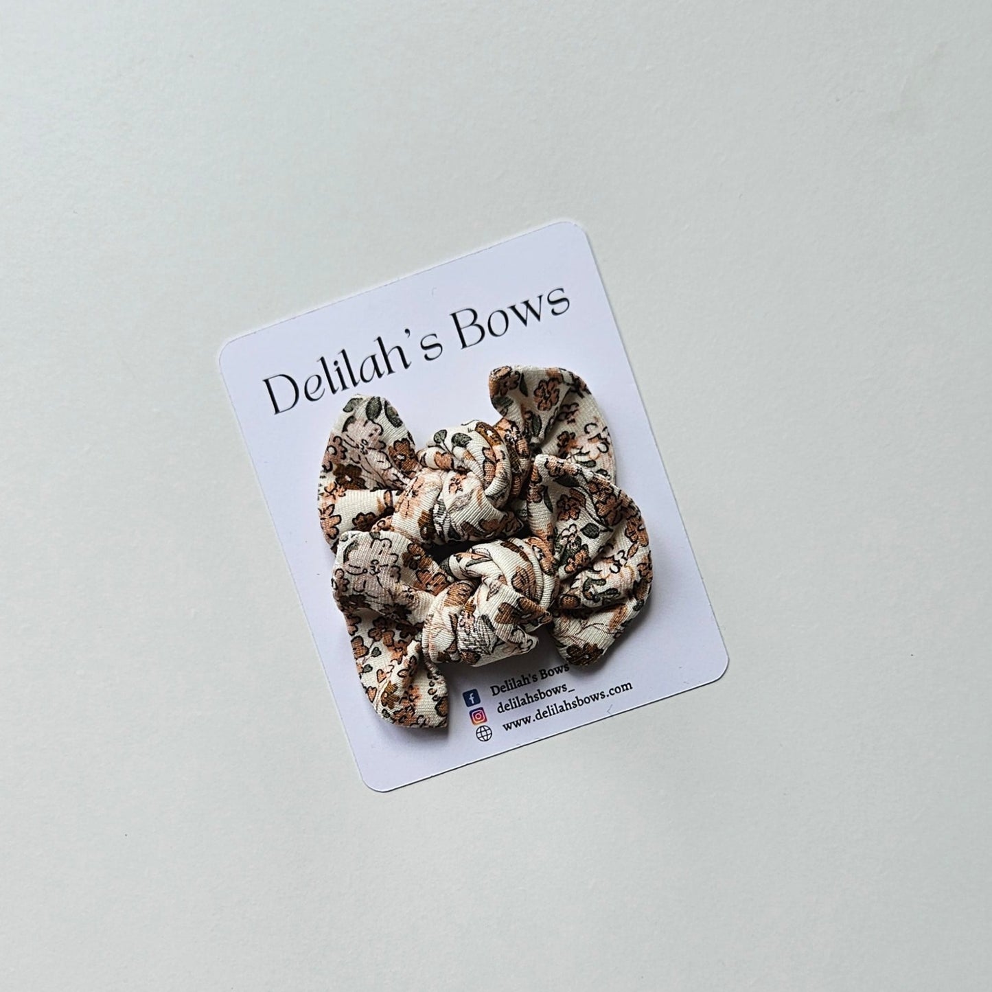 Brown little flower - small knot bow