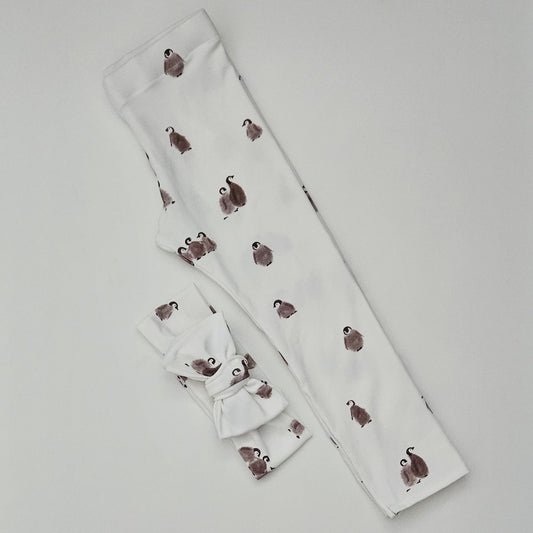 Pengins - leggings & small knot bows