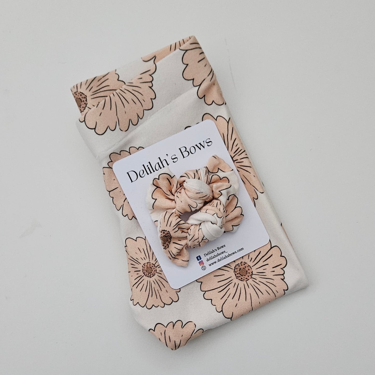 Camel flower - 9-12, 18-24 leggings