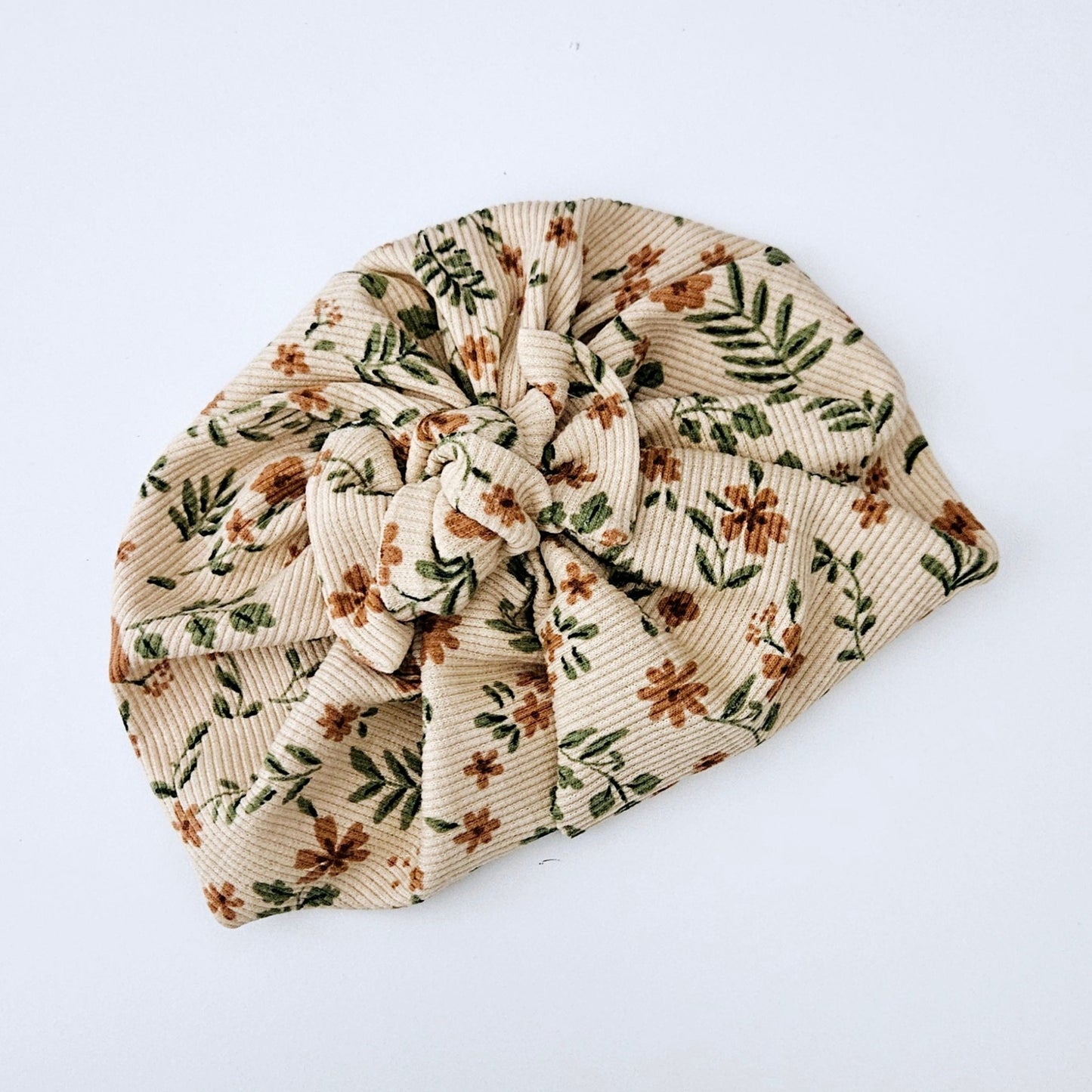 Beige floral - turban