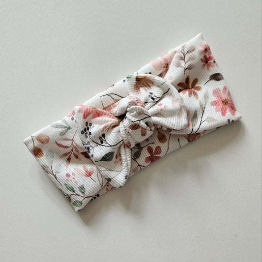 pastel flowers - chunky headband