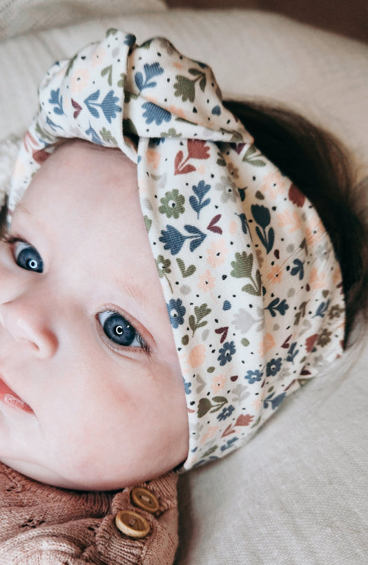 Ditsy flower- knot headband